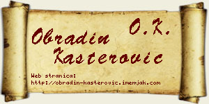 Obradin Kašterović vizit kartica